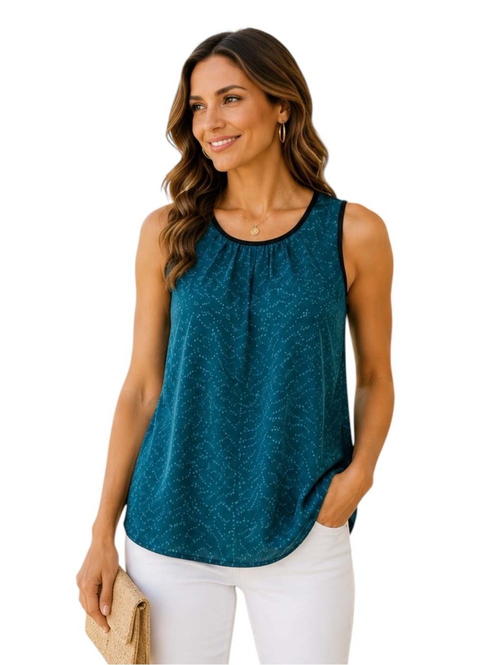 Daniel Rainn | Sheer Sleeveless Blouse